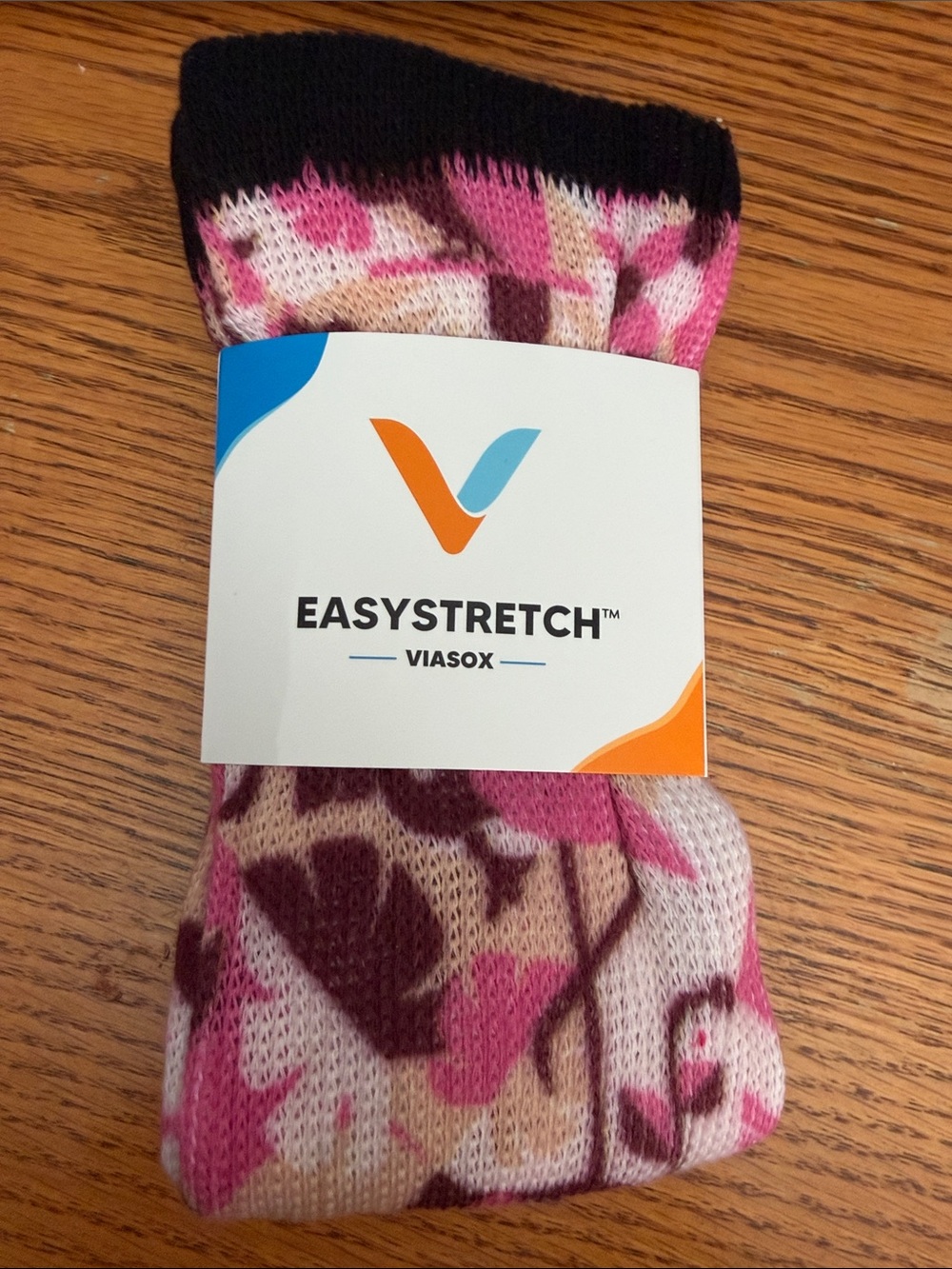 Easystretch Viasox Unisex Pink Floral Socks